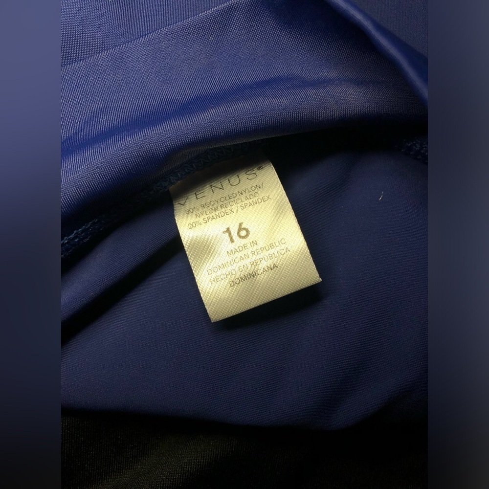 VENUS Blue Swim Skorts with Flared Skirt Overlay sizes 8 16 and 10 NWOT - Picture 9 of 13